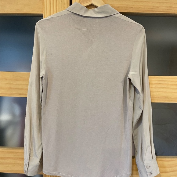 Falconeri Silk Collared Shirt size small tanned / beige - Picture 6 of 13